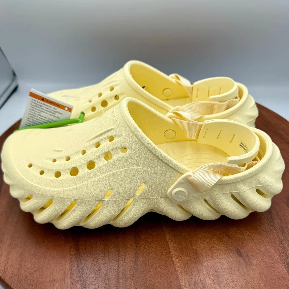 Crocs Echo Clog Buttercream Yellow Pastel‎ M 8/W 10 207937-760 Slip On Chunky